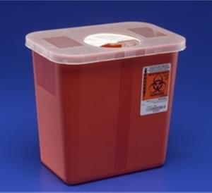 2 Gallon Red Sharps Container with Lid